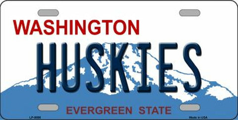 Huskies Washington Novelty Metal License Plate