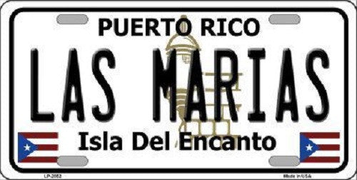Las Marias Puerto Rico Metal Novelty License Plate