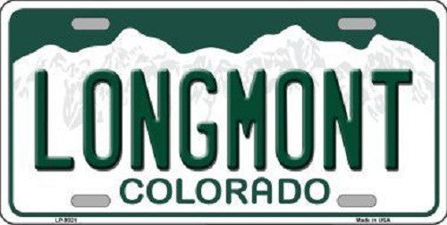 Longmont Colorado Background Novelty Metal License Plate