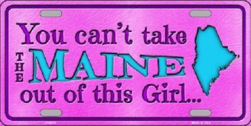 Maine Girl Novelty Metal License Plate