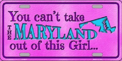 Maryland Girl Novelty Metal License Plate