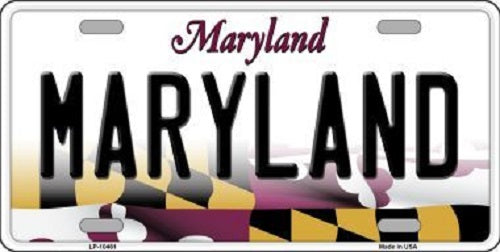 Maryland Metal Novelty License Plate
