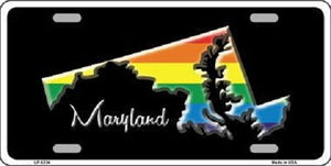 Maryland Rainbow Metal Novelty License Plate