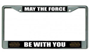 May The Force Be With You Star Wars Photo License Plate Frame