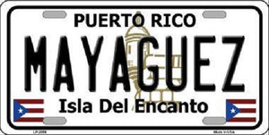 Mayaguez Puerto Rico Metal Novelty License Plate