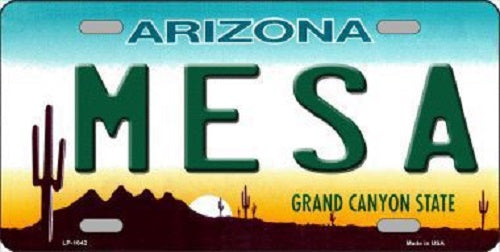 Mesa Arizona Novelty Metal License Plate