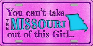 Missouri Girl Novelty Metal License Plate