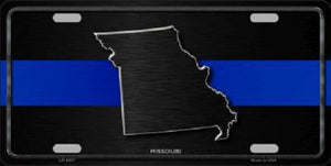 Missouri Thin Blue Line Novelty Metal License Plate