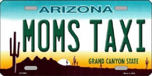Moms Taxi Arizona Metal Novelty License Plate