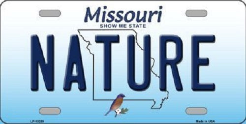 Nature Missouri Background Novelty Metal License Plate