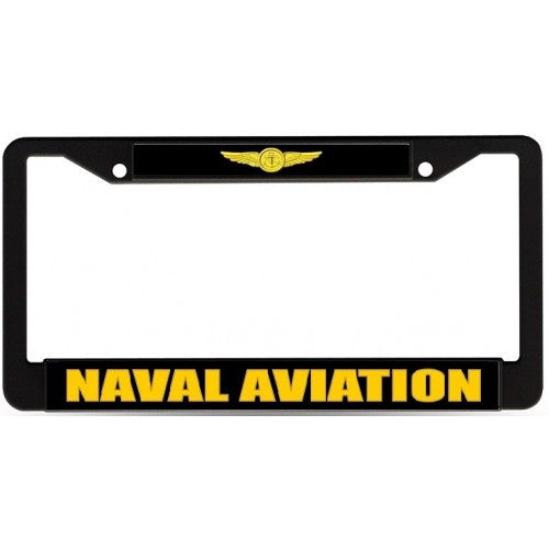 Naval Aviation Black License Plate Frame