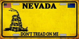 Nevada Dont Tread On Me Novelty Metal License Plate