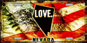 Nevada Love Novelty Metal License Plate