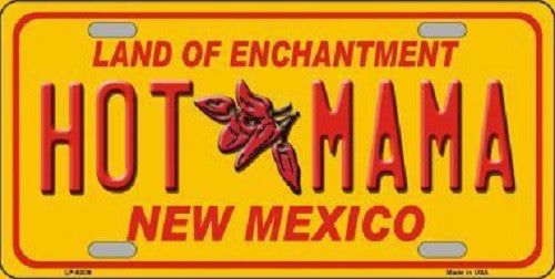 New Mexico Hot Mama Novelty Metal License Plate