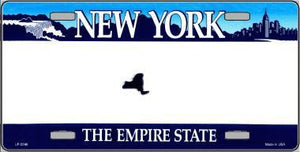 New York State Novelty State Background Blank Metal License Plate