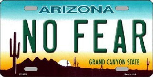 No Fear Arizona Novelty Metal License Plate