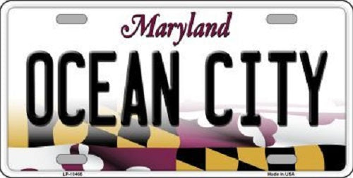 Ocean City Maryland Metal Novelty License Plate