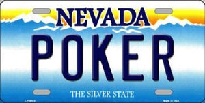 Poker Nevada Background Novelty Metal License Plate