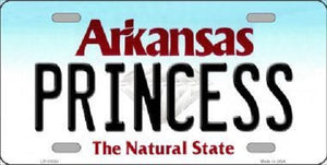 Princess Arkansas Background Novelty Metal License Plate