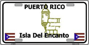 Puerto Rico Novelty Background Metal License Plate