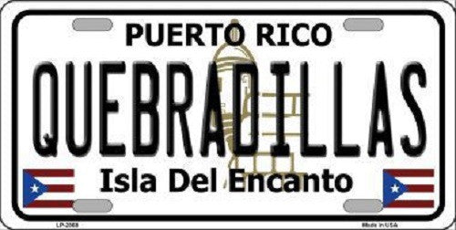 Quebradillas Puerto Rico Metal Novelty License Plate