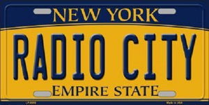 Radio City New York Background Novelty Metal Novelty License Plate
