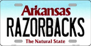 Razorbacks Arkansas Background Novelty Metal License Plate