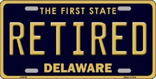 Retired Delaware Novelty Metal License Plate