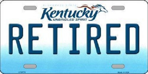 Retired Kentucky Novelty Metal License Plate