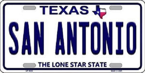 San Antonio Texas Background Novelty Metal License Plate