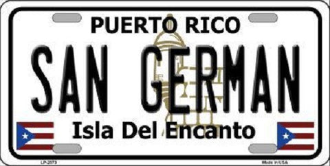 San German Puerto Rico Metal Novelty License Plate