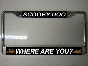 Scooby Doo Where Are You Chrome License Plate Frame