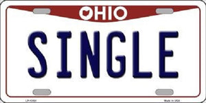 Single Ohio Background Novelty Metal License Plate
