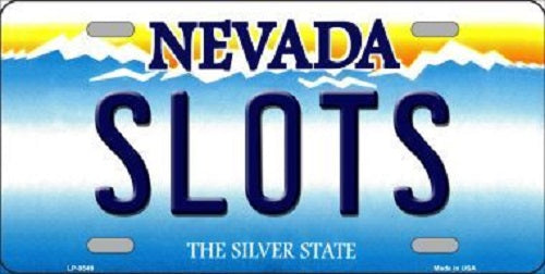 Slots Nevada Background Novelty Metal License Plate