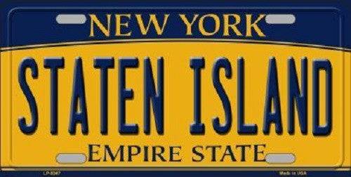 Staten Island New York Background Novelty Metal Novelty License Plate