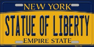 Statue of Liberty New York Background Novelty Metal Novelty License Plate
