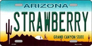 Strawberry Arizona Metal Novelty License Plate