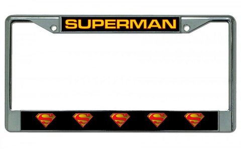 Superman Chrome License Plate Frame
