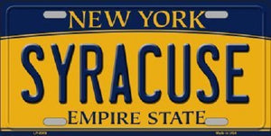 Syracuse New York Background Novelty Metal Novelty License Plate