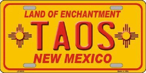 Taos Yellow New Mexico Novelty License Plate