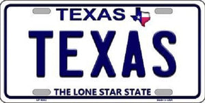 Texas Background Novelty Metal License Plate