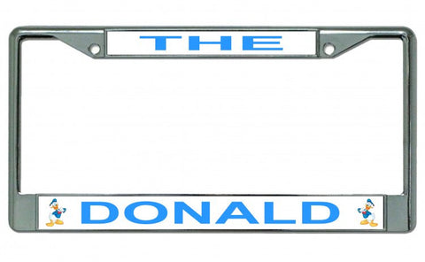 Donald Duck Chrome License Plate Frame