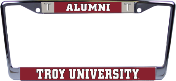 Troy University Alumni Chrome License Plate Frame