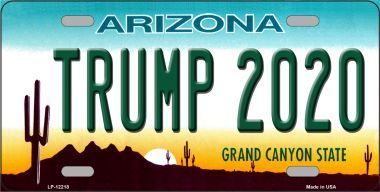 Trump 2020 Arizona Novelty Metal License Plate