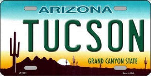 Tucson Arizona Novelty Metal License Plate