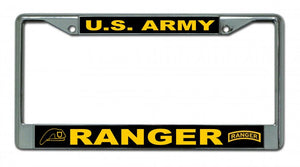 U.S. Army Ranger Chrome License Plate Frame