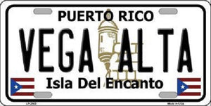 Vega Alta Puerto Rico Metal Novelty License Plate