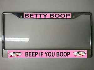 Betty Boop 2 Chrome License Plate Frame