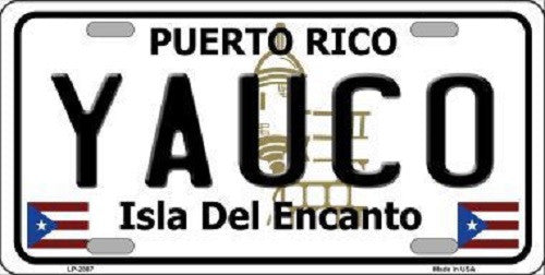 Yauco Puerto Rico Metal Novelty License Plate