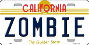 Zombie California Novelty Metal License Plate